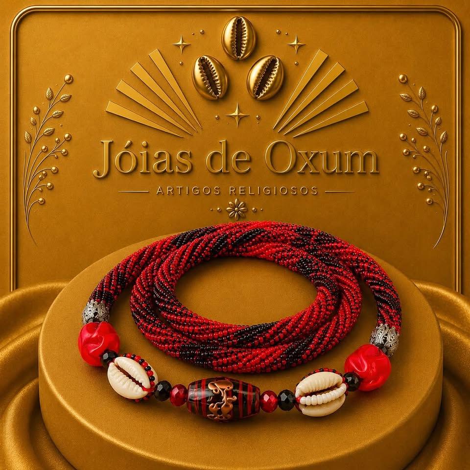 Guia de Exu Artesanal – Vermelho e Preto