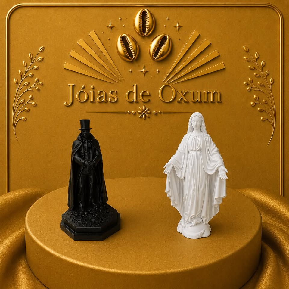 Imagem de Exu e Imagem de Nossa Senhora das Graças